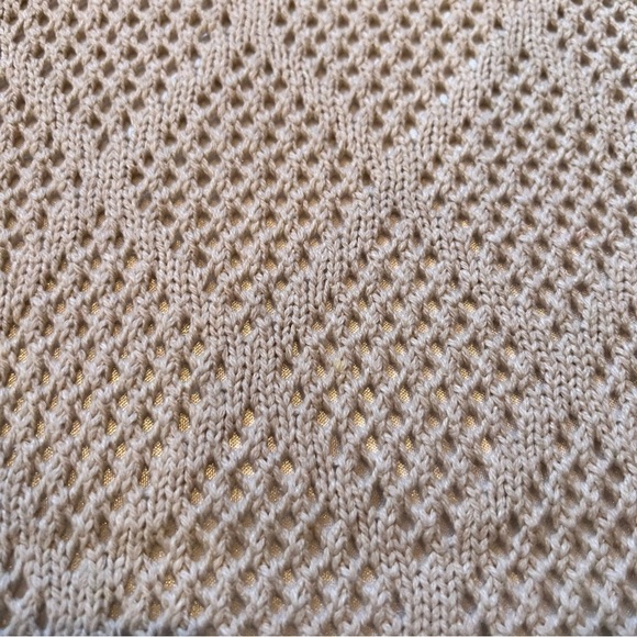 Strappy  Golden Beige Crochet Sheath Dress from Venus Cocktail Wedding Summer - Picture 4 of 6